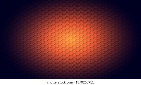 Abstract dark orange texture background hexagon