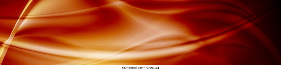 Abstract dark orange waves banner design. Vector wavy header background