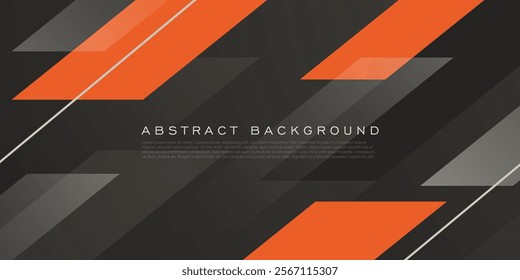 Abstract dark overlap background template design with shadow papercut pattern. Papercut background with simple orange shape and lines design. Eps10 vector