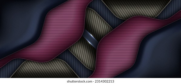 abstract dark paper background overlap dimension modern line bar design