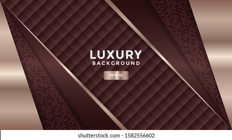 abstract dark pink background with bronze lines and dot. pink textured background. overlapping layer. Eps 10