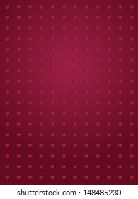 Abstract dark pink background with hearts pattern.