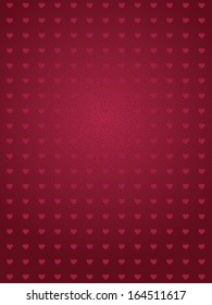 Abstract dark pink background with hearts pattern.