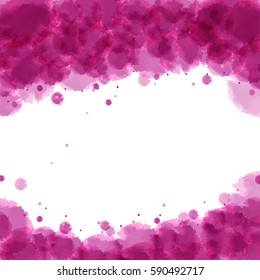 Abstract Dark Pink Background With Imitation Watercolor Stains