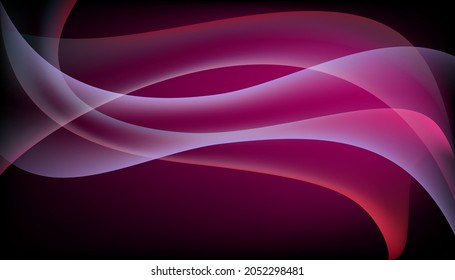 Abstract dark pink background with smooth lines. Vector illustration.