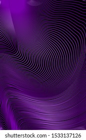 Abstract Dark Pink Geometric Pattern with Waves. Striped Spiral Texture. Hypnotic Psychedelic Illusion. Vector Illustration
