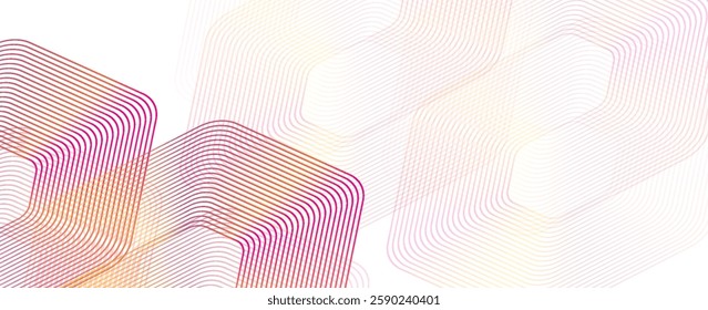Abstract dark and pink white background with glowing geometric lines. Modern shiny blue hexagon lines pattern. Technology futuristic concept. Suit for poster, banner,