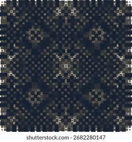Abstract dark pixel floral seamless pattern background for posters wallpapers packaging textile design and digital templates use