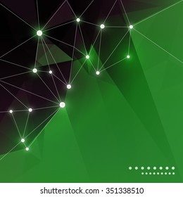 Abstract Dark Polygon Background. Business banner. Element for your website or presentation. Vector illustration