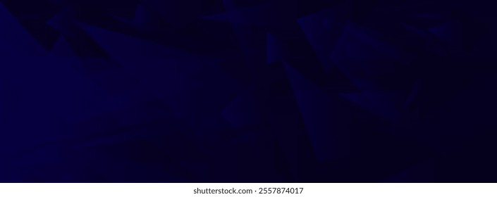 Abstract Dark Polygonal Background – Geometric Vector Design in Deep Blue Tones banner blue background with broken glass texture