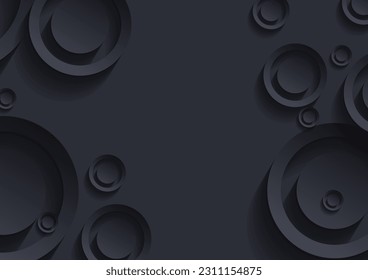 Resumen de textura de fondo de prima oscura con círculo de papel para cubierta o afiche