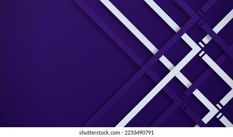 Abstract Dark Purple 3D Background with Purple and White Lines Paper Cut Style Textured. Usable for Decorative web layout, Poster, Banner, Corporate Brochure and Seminar Template Design