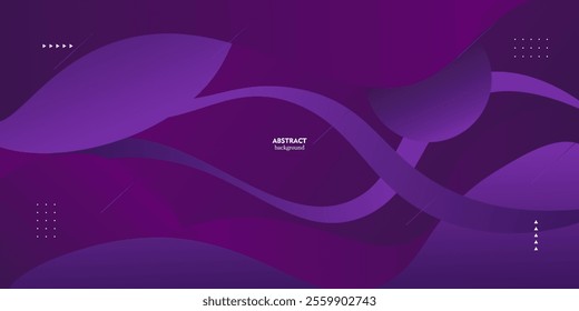 Abstract dark purple 3D wave geometric background. Wave color background with circle pattern design. Liquid shape composition. Vector Eps10