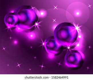 Abstract dark purple background with bokeh defocused lights