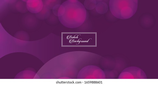 Abstract dark purple background with bokeh circles. Christmas card.