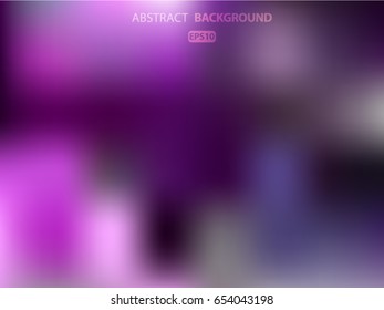 Abstract dark purple background with bokeh circles. Christmas card. Vector EPS 10 illustration.