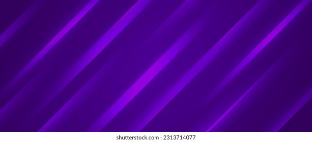 Abstract dark purple background with diagonal lines. Violet texture with smooth gradient stripes. Modern template for banner, presentation, flyer, poster, brochure, magazine. Vector backdrop