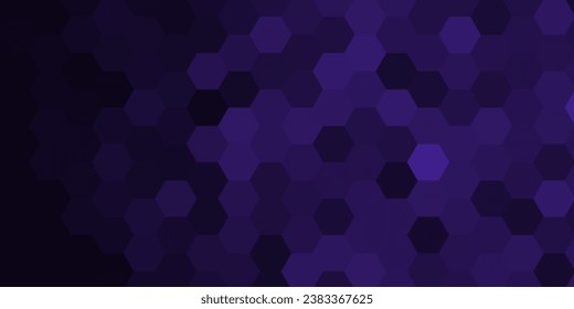 abstract dark purple background with hexagon