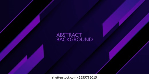 Abstract dark purple background. Overlap purple shapes on dark color geometric design. Modern papercut futuristic background illustration. Eps10 vector