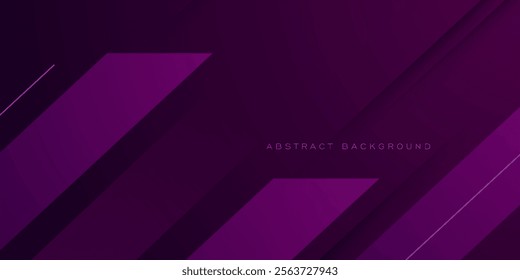 Abstract dark purple background with shadows and simple overlap square pattern. Looks 3d with additional lines. Suitable for posters, brochures, e-sports and others. Eps10 vector