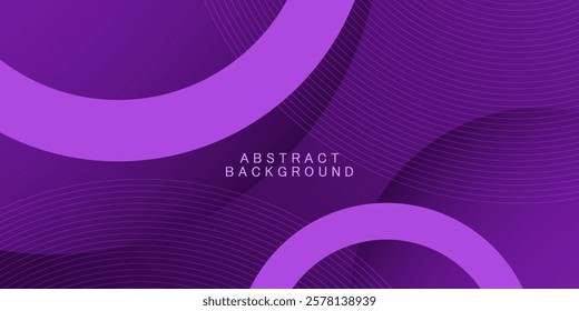 Abstract dark purple background with simple circle pattern. Overlap dynamic color background. Eps10 vector