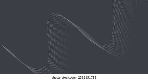 Abstract dark purple background with wave line pattern. Futuristic technology concept. Suit for banner, poster, cover, brochure, flyer. Vector illustration
