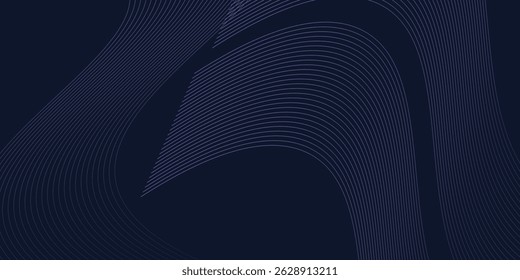 Fundo roxo escuro abstrato com padrão de linha de onda. Conceito de tecnologia futurista.