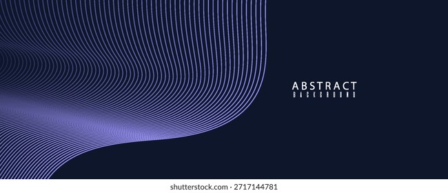 Fundo roxo escuro abstrato com padrão de linha de onda. Conceito de tecnologia futurista. Terno para banner, cartaz, capa, brochura, folheto. cartaz, site