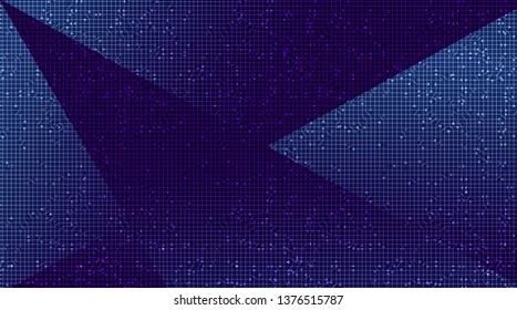 Abstract Dark Purple Circuit Microchip Technology on Future Background,Hi-tech Digital and Speed Concept design,Vector illustration.