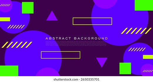 Abstract dark purple geometric background. Trendy shapes color shapes and lines pattern design. Eps10 vector