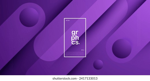 Abstract dark purple gradient illustration background with 3d look rectangle purple simple pattern. Dynamic design and luxury. Eps10 vector
