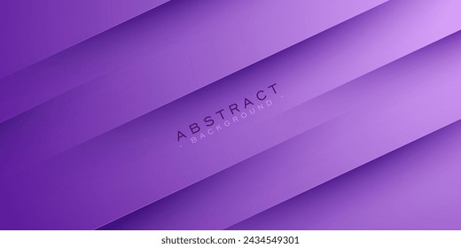 Abstract dark purple gradient illustration background with 3d look and simple line with shadow pattern. Cool design and luxury. Eps10 vector