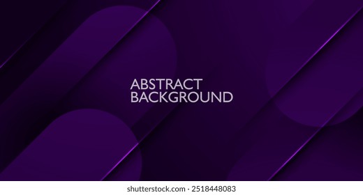 Plano de fundo de ilustração de gradiente roxo escuro abstrato com padrão de forma de retângulo de curva de aparência 3d. Design dinâmico e luxo. Vetor Eps10