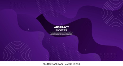 abstract dark purple gradient liquid color wavy geometric shapes background. eps10 vector