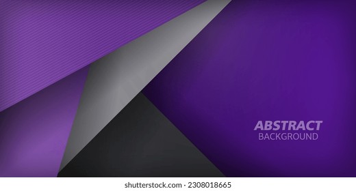 Abstract dark purple and gray overlap background template vector with square papercut pattern. Purple background with shadow design. Eps10 vector