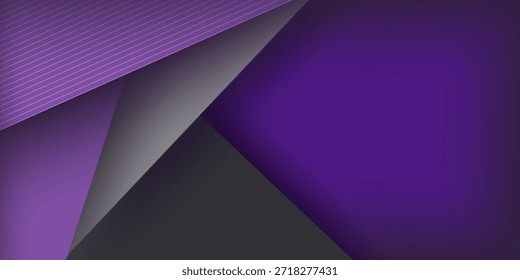 Abstract dark purple and gray overlap background template vector with square papercut pattern. Purple background with shadow design. Eps10 vector
