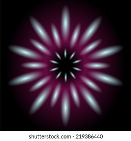Abstract dark purple lights in circle ray background vector