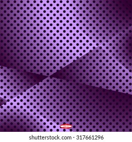 abstract dark purple metallic pattern with mauve metal texture with holes on magenta background. vector illustration