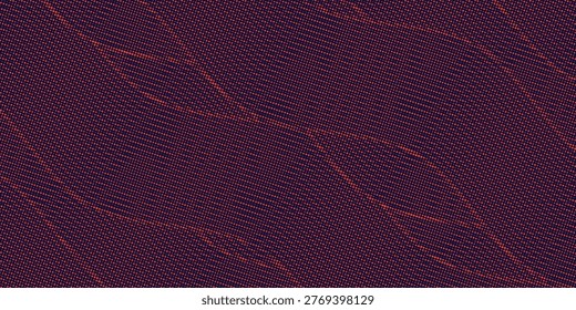Abstract Dark Purple and Orange Halftone Texture, Vintage Comic Screentone Background. Vector Illustration