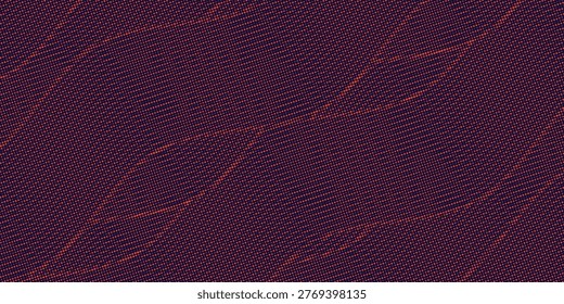 Abstract Dark Purple and Orange Halftone Texture, Vintage Comic Screentone Background. Vector Illustration