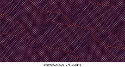 Abstract Dark Purple and Orange Halftone Texture, Vintage Comic Screentone Background. Vector Illustration