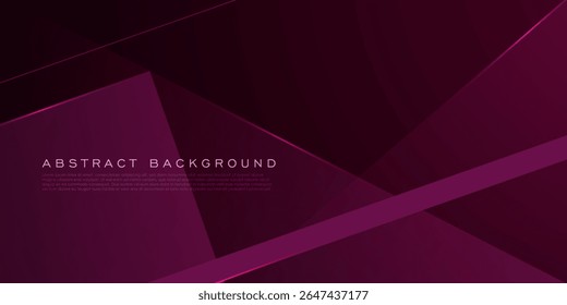 Fundo de papel roxo escuro abstrato. Padrão simples de formas de sobreposição diagonal com design de linhas. Vetor Eps10