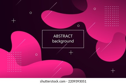 abstract dark purple pink liquid color gradient wavy geometric fluid shape background. eps10 vector