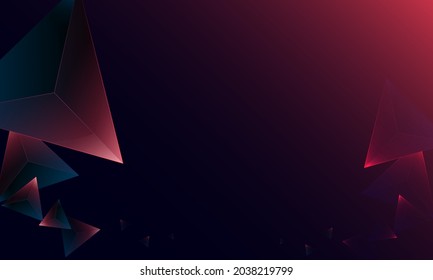 Abstract dark purple polygon triangles shape pattern on background. Illustration Vector design digital technology concept.
