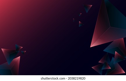 Abstract dark purple polygon triangles shape pattern on background. Illustration Vector design digital technology concept.