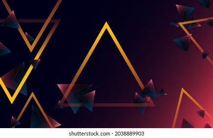 Abstract dark purple polygon triangles shape pattern on background. Illustration Vector design digital technology concept.