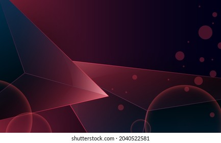 Resumen del patrón de forma de triángulos de polígono morado oscuro sobre el fondo. Concepto de tecnología digital de diseño de vectores de ilustración.