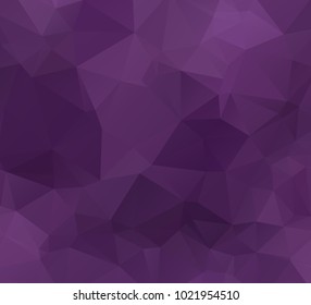 Abstract Dark Purple vector Low poly crystal background. Polygon design pattern. Low poly illustration, low polygon background.