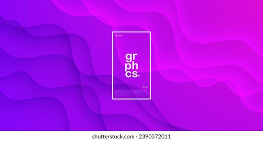 Abstract dark purple wave background color geometric art banner design. Creative banner design with wave shapes for template. Cool and modern banner. Eps10 vector