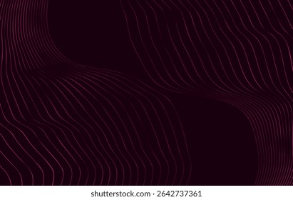 Abstract Dark Purple Wave Design for Presentation Background